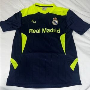 Real Madrid Navy and Neon Yellow Jersey